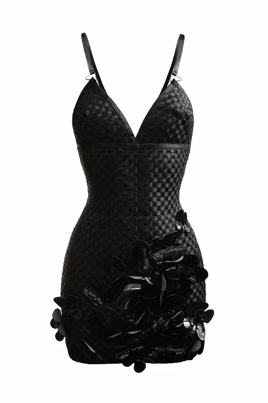 Agama Floral black Dress