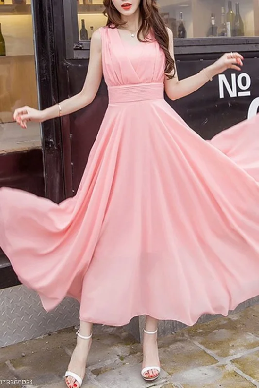 V-Neck Chiffon Prom Dress   cg9767