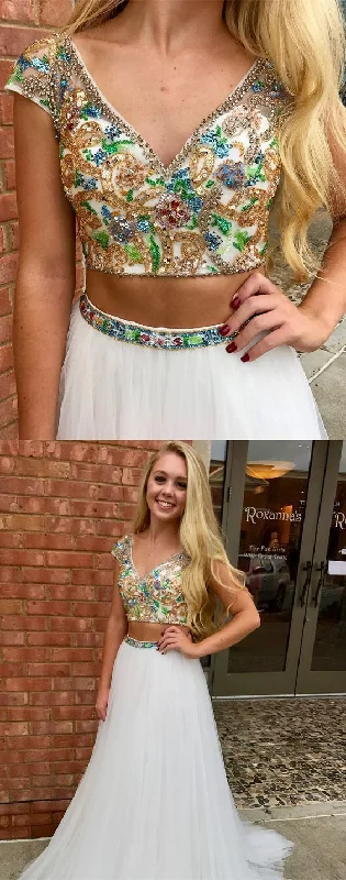 parkly two piece white long prom dress sparkly two piece white long prom dress cg10081 parkly two piece white long prom dress sparkly two piece white long prom dress cg10081