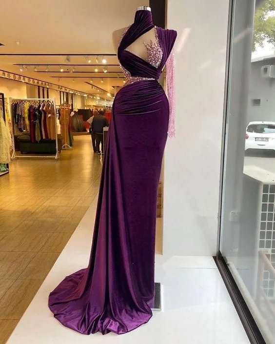 Gorgeous mermaid evening dress long prom dresses C1993