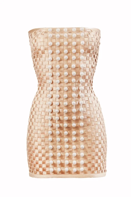 Naia gold pearl dress