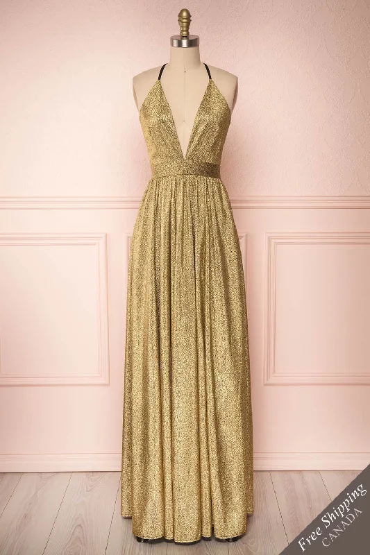 Anywa Or | Gold Glitter Dress