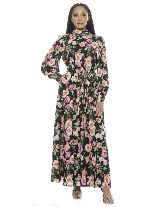 black floral multi
