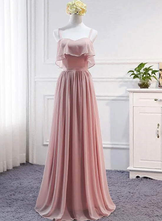 Pink Simple Chiffon A-line Bridesmaid Dress , Party Dress, Pink Party Dresses Tunics Sophisticated sleek Pink Simple Chiffon A-line Bridesmaid Dress , Party Dress, Pink Party Dresses Tunics Sophisticated sleek