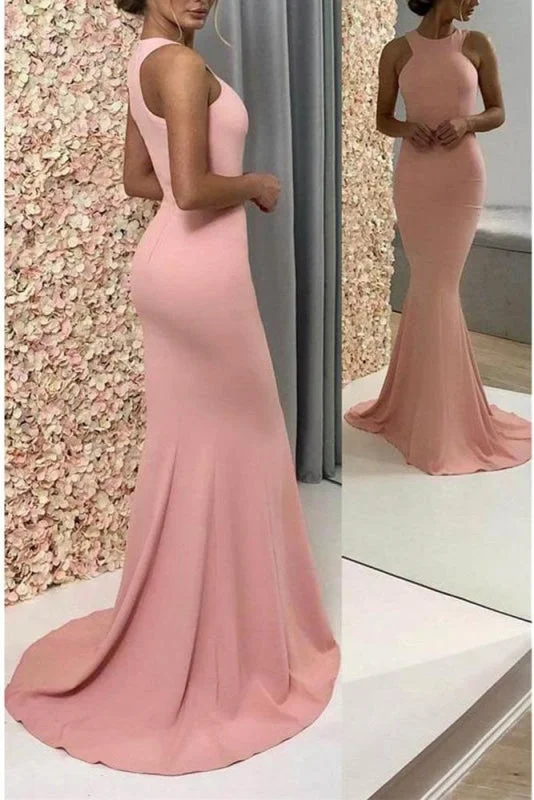 Sexy Mermaid Sleeveless Prom Dress for Teens Long Trumpet Evening Dresses Sequined Elegant Party