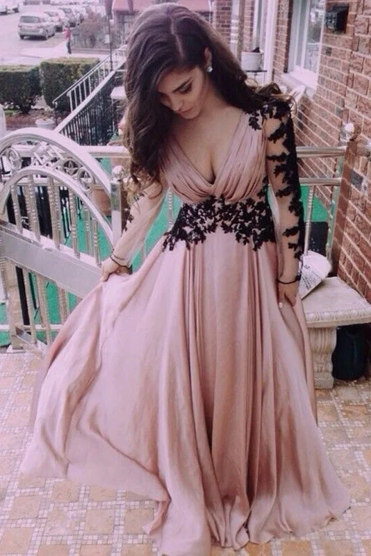 V-Neck Long Sleeve Lace Prom Dress/Evening Dress Mermaid Tail Wedding