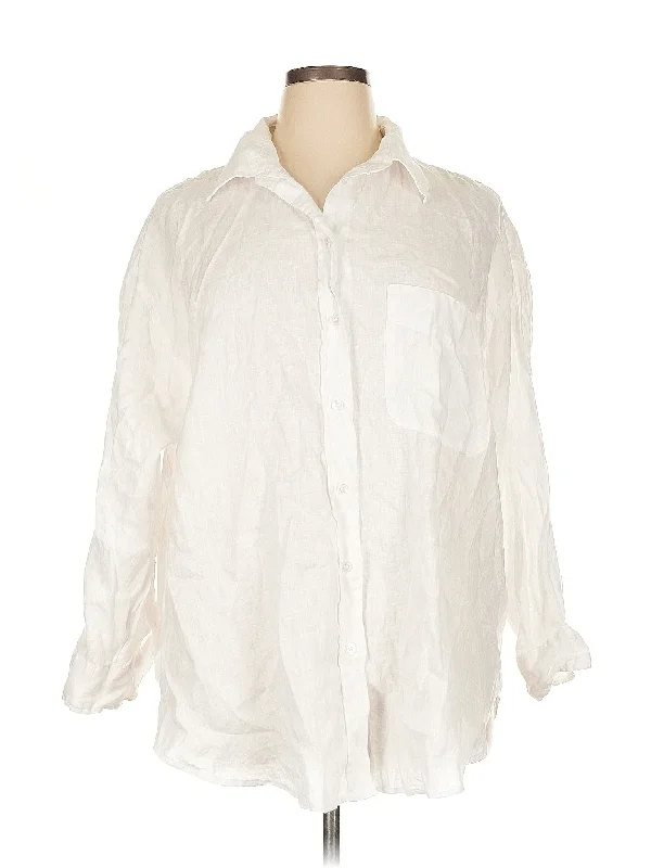 3/4 Sleeve Button Down Shirt Collared Crew Neck Turtle Neck