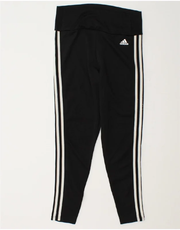 ADIDAS Womens Aeroready Leggings UK 12/14 Medium Black Fashionable Lacy Detail Leggings ADIDAS Womens Aeroready Leggings UK 12/14 Medium Black Fashionable Lacy Detail Leggings
