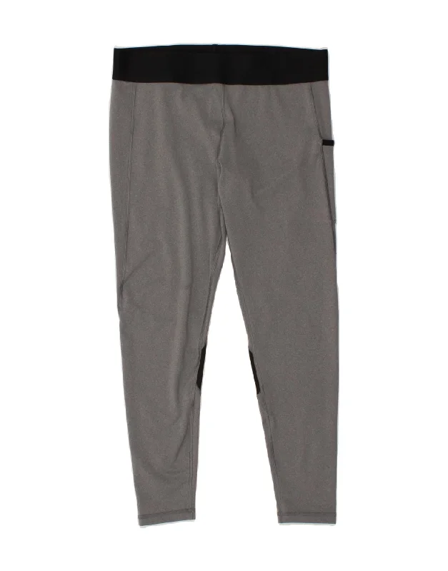 ADIDAS Womens Graphic Leggings UK 14/16 Large Grey Colourblock Polyester Fashionable Leather-Look Leggings ADIDAS Womens Graphic Leggings UK 14/16 Large Grey Colourblock Polyester Fashionable Leather-Look Leggings
