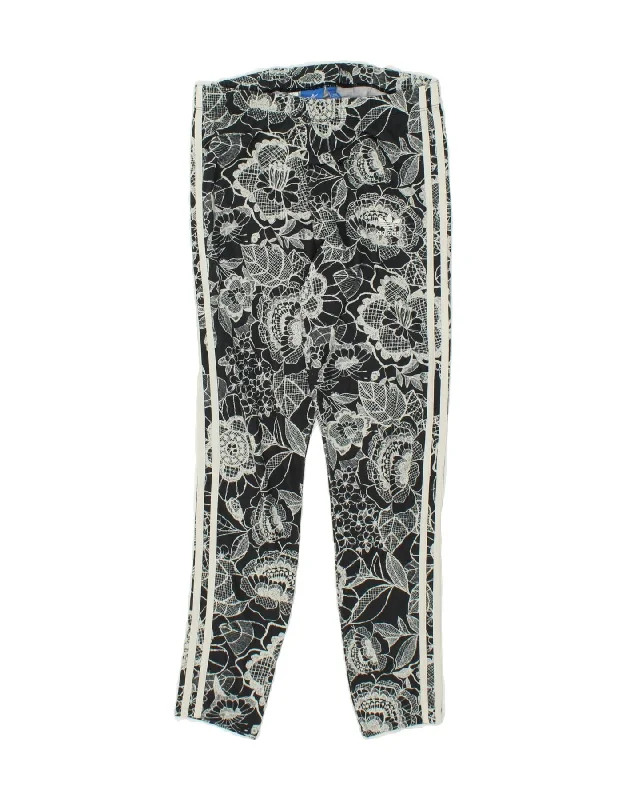 ADIDAS Womens Leggings UK 10 Small Black Floral Fashionable Moisture-Wicking Leggings ADIDAS Womens Leggings UK 10 Small Black Floral Fashionable Moisture-Wicking Leggings