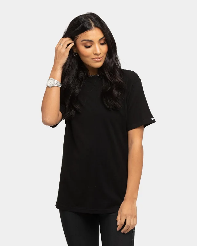 Crooks & Castles Crooks Blank T-Shirt Black Notch Collar Peter Pan Collar Cowl Neck