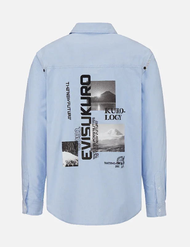 Digital Photo Print Shirt Rayon Velvet Corduroy