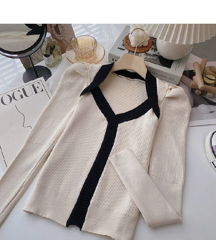 French Vintage T-shirt thin color block small square neck long sleeve top 6606 Elasticated Padded Insulated French Vintage T-shirt thin color block small square neck long sleeve top 6606 Elasticated Padded Insulated