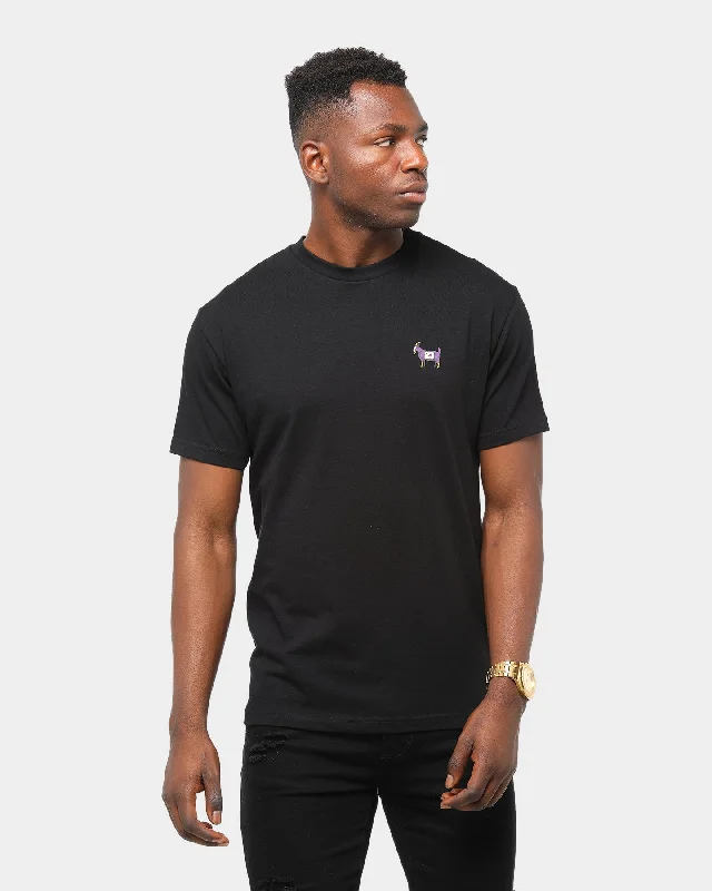 Goat Crew Purple Goat 23 Short Sleeve T-Shirt Black Welt Pockets Slit Pockets