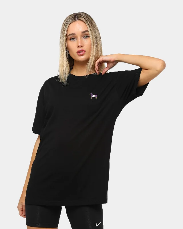 Goat Crew Purple Goat 23 Short Sleeve T-Shirt Black Seamless Knitted Crochet