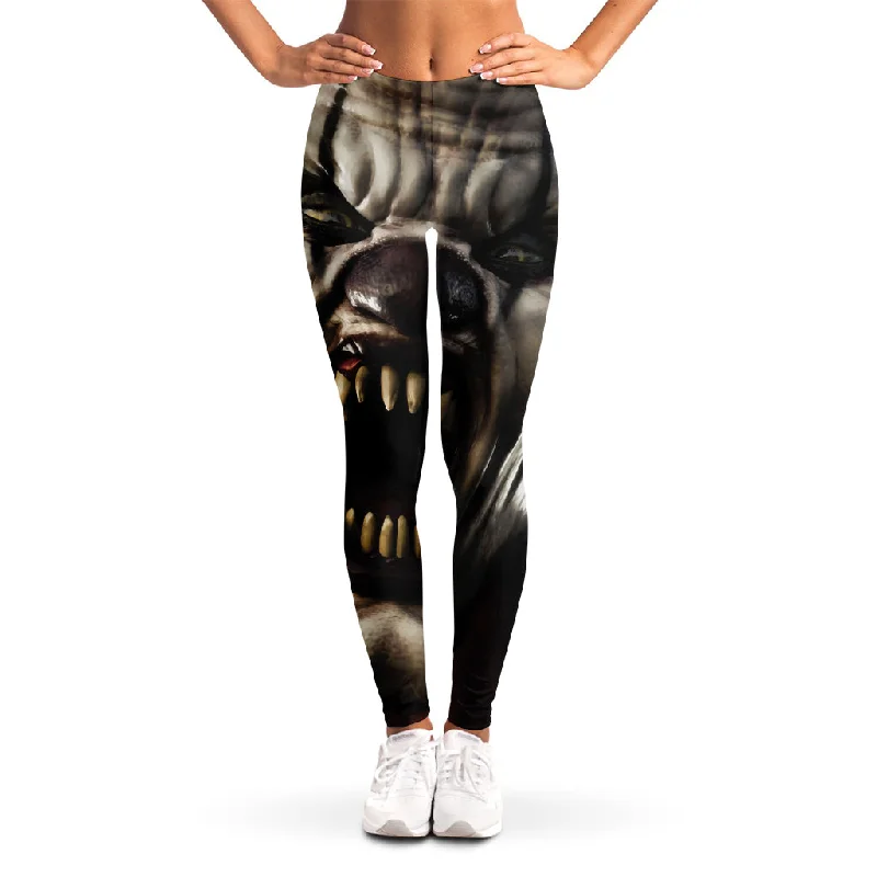 Halloween Clown Print Women's Leggings Stylish Stretch Pants Leggings