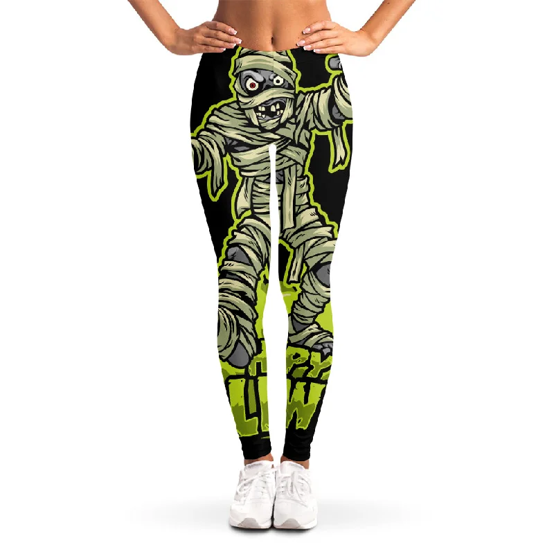 Halloween Mummy Print Women's Leggings Comfortable Lounge Leggings