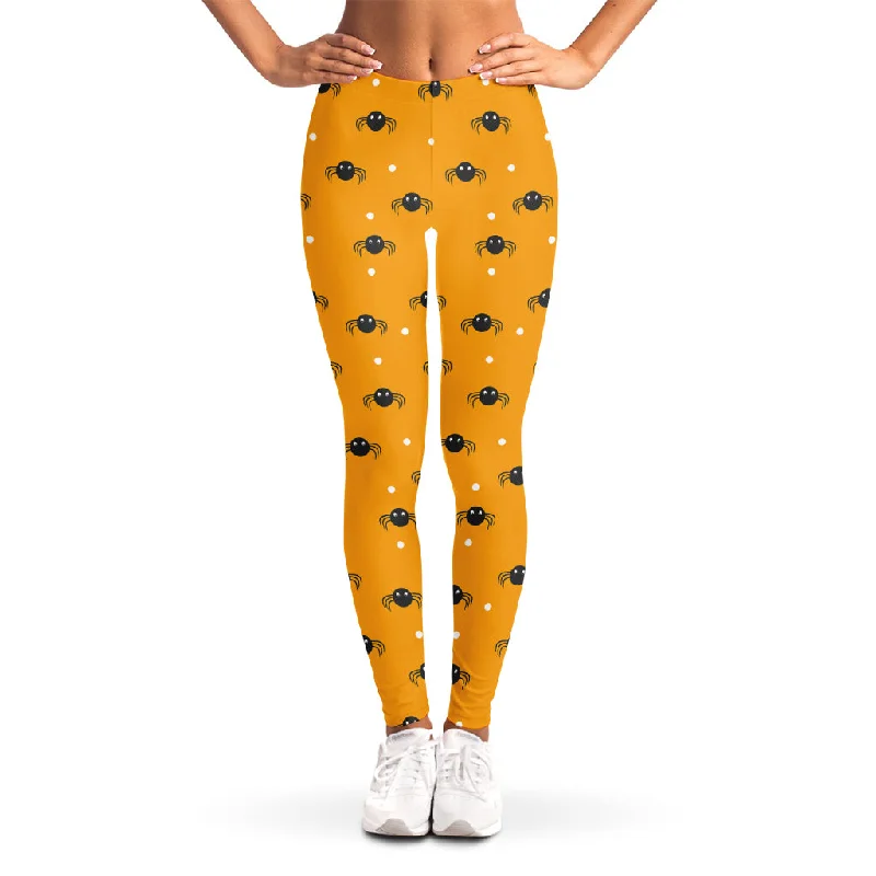 Halloween Spider Pattern Print Women's Leggings Fashionable Moisture-Wicking Leggings