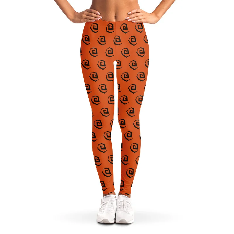 Halloween Spiral Pattern Print Women's Leggings Comfortable Athletic Tights