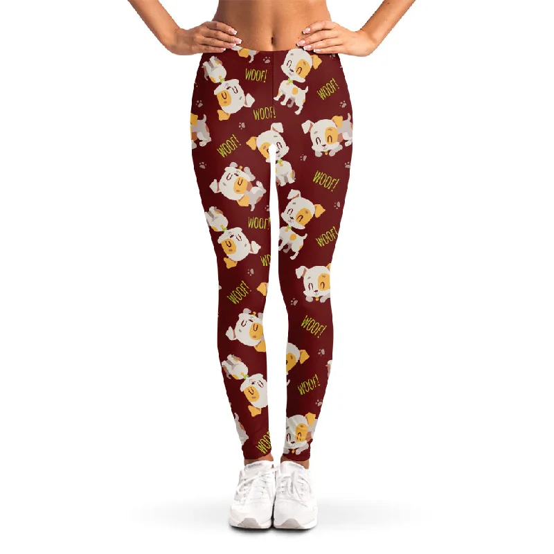 Happy Jack Russell Terrier Pattern Print Women's Leggings Fashionable Printed Legging Pants