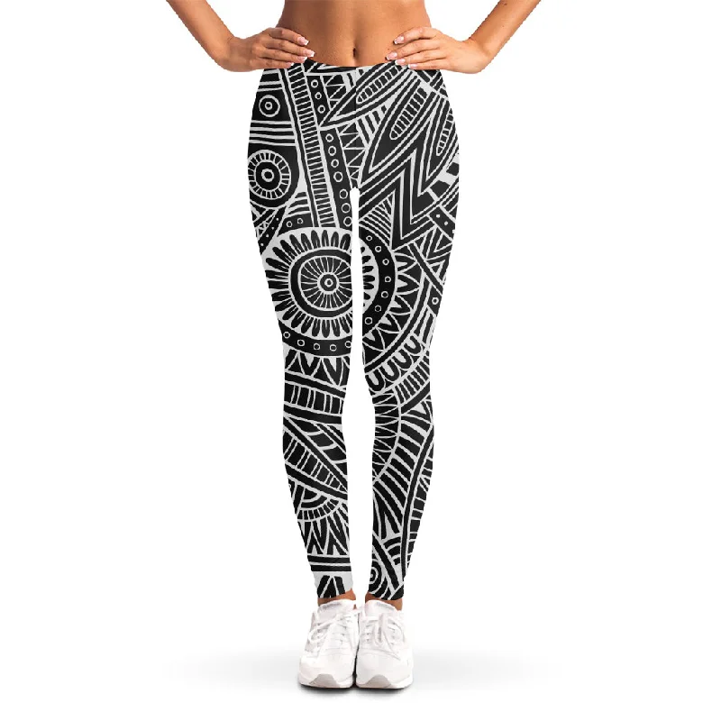 Hawaii Polynesian Tribal Print Women's Leggings Fashionable High-Rise Leggings