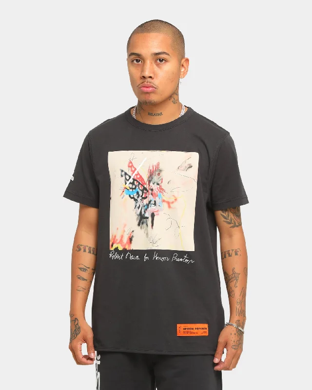 Heron Preston HP x Robert Nava Short Sleeve T-Shirt Black Fleece Nylon Spandex