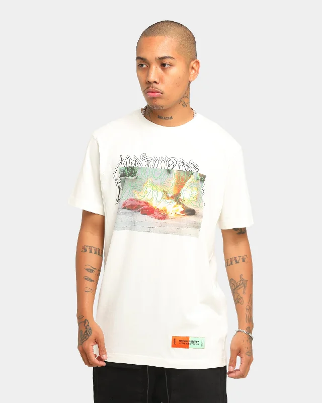 Heron Preston HP x Sami Miro Short Sleeve T-Shirt White Fitted T-Shirt Seamless Stretchy Heron Preston HP x Sami Miro Short Sleeve T-Shirt White Fitted T-Shirt Seamless Stretchy