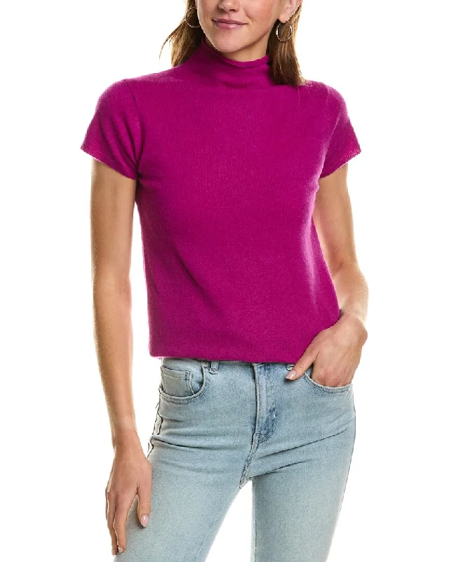 InCashmere Turtleneck Cashmere T-Shirt Handmade Hand-knitted Hand-woven