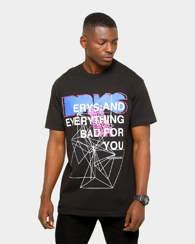 Jaden Smith Erys T-Shirt Black Satin Fabric Silk Fabric Chiffon Fabric