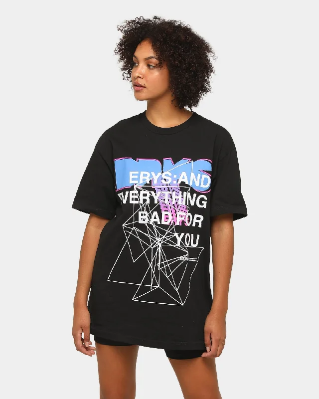 Jaden Smith Erys T-Shirt Black Mesh Blend Leather Blend Suede Blend
