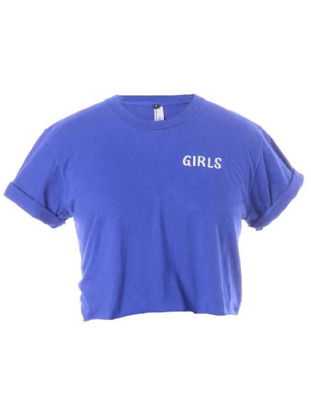 Label Girls Crop T-Shirt Elegant Classic Vintage