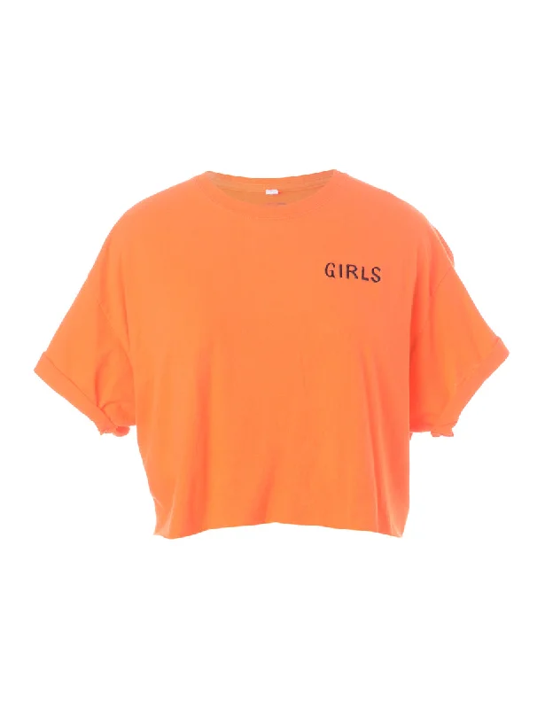 Label Girls Crop T-Shirt Modern Contemporary Chic