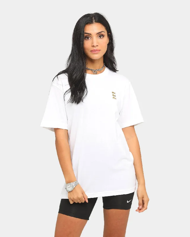 Lacoste Gold Triple Croc T-Shirt White Iron Safe Non-Iron Wrinkle Free
