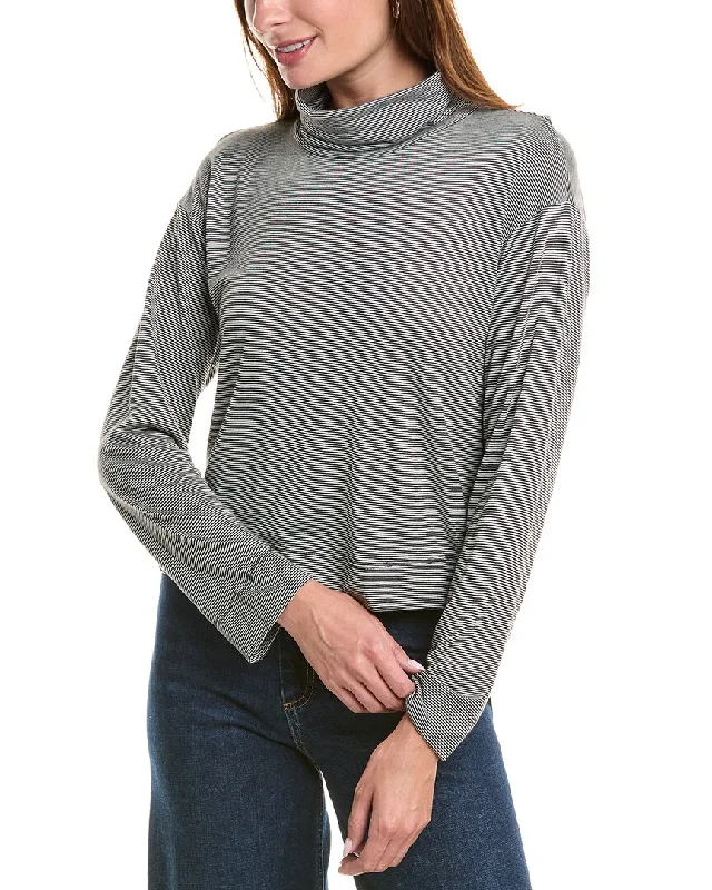 LAmade Gramercy Turtleneck T-Shirt Notch Collar Peter Pan Collar Cowl Neck