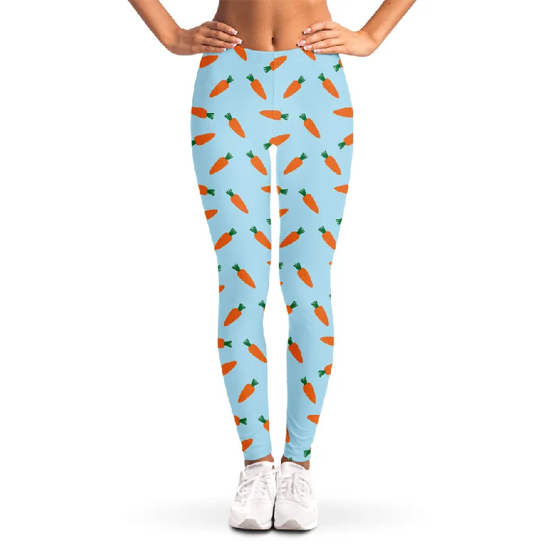 Little Carrot Pattern Print Women's Leggings Chic Printed Yoga Pants