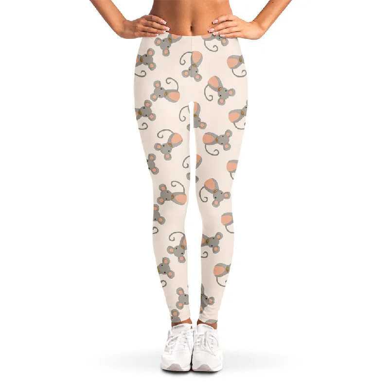 Little Rat Pattern Print Women's Leggings Cozy Sweat-Wicking Leggings