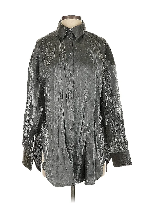 Long Sleeve Button Down Shirt Chenille Fabric Brocade Fabric Lace Fabric