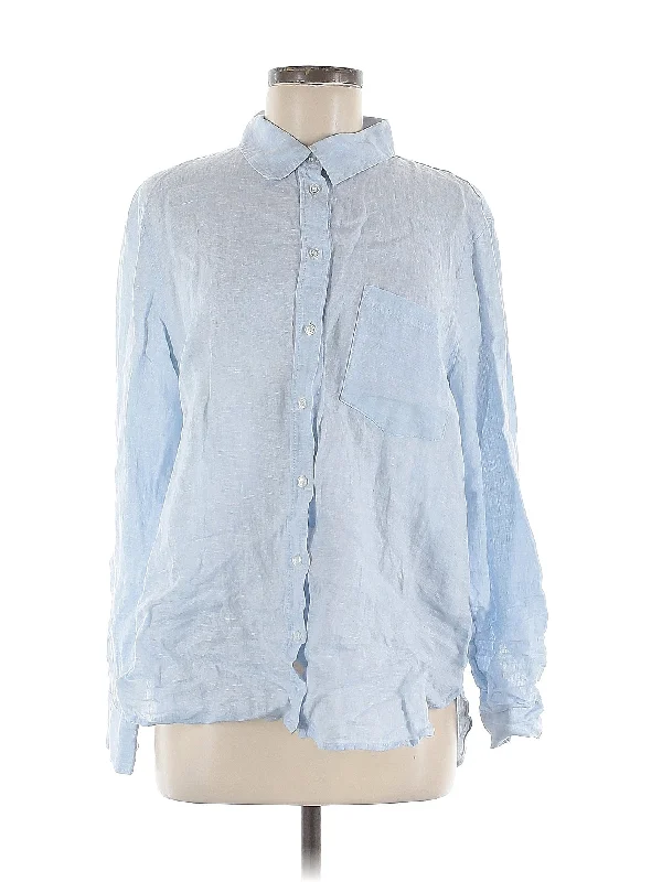 Long Sleeve Button Down Shirt Houndstooth Herringbone Solid