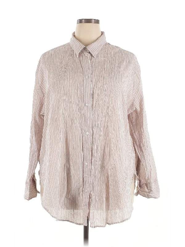 Long Sleeve Button Down Shirt Chenille Blend Fleece Blend Nylon Blend