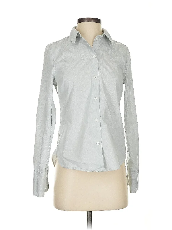 Long Sleeve Button Down Shirt Print Jacquard Patchwork