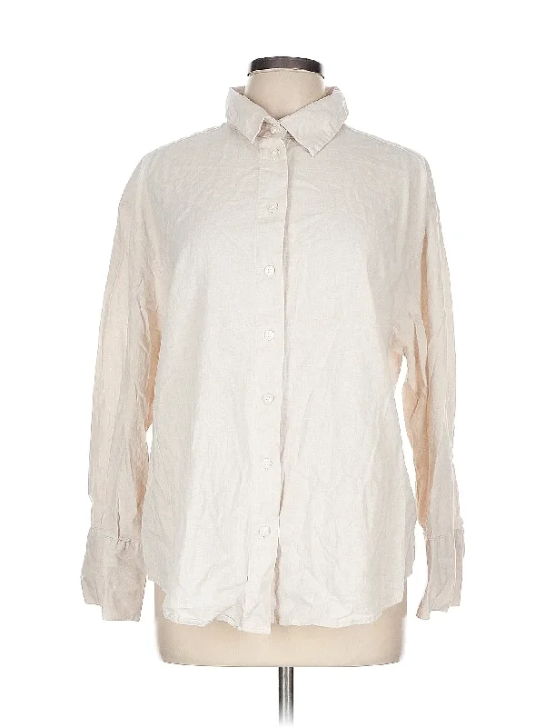 Long Sleeve Button Down Shirt Polka Dot Checkered Tartan