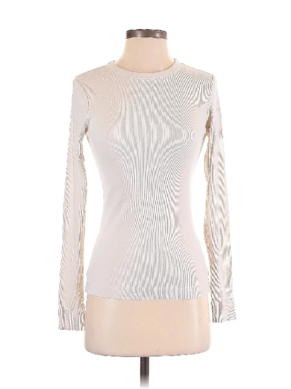 Long Sleeve T Shirt Chenille Brocade Lace