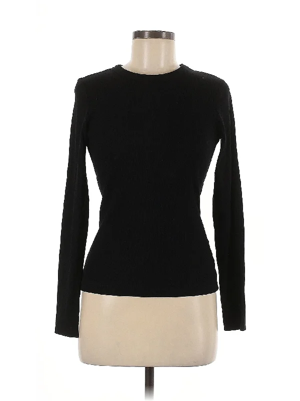 Long Sleeve T Shirt Print Jacquard Patchwork