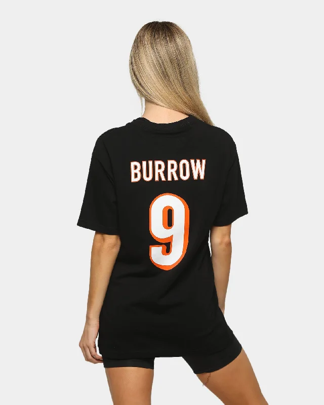 Mitchell & Ness Cincinnati Bengals Joe Burrow 9 NFL T-Shirt Black Mesh Fabric Canvas Fabric Denim Fabric Mitchell & Ness Cincinnati Bengals Joe Burrow 9 NFL T-Shirt Black Mesh Fabric Canvas Fabric Denim Fabric