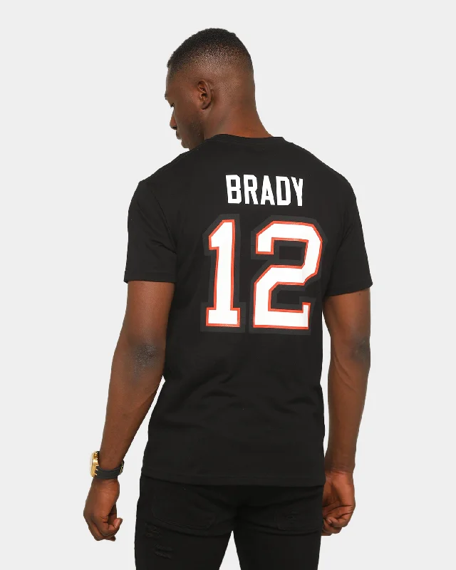 Mitchell & Ness Tampa Bay Buccaneers Tom Brady 12 NFL T-Shirt Black Nylon Fabric Polyester Fabric Spandex Fabric Mitchell & Ness Tampa Bay Buccaneers Tom Brady 12 NFL T-Shirt Black Nylon Fabric Polyester Fabric Spandex Fabric