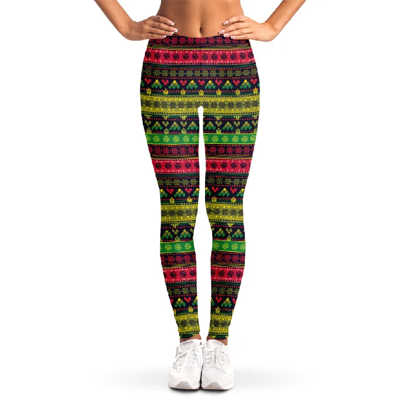 Native Indian Tribal Pattern Print Women's Leggings Comfortable Slip-On Compression Leggings Native Indian Tribal Pattern Print Women's Leggings Comfortable Slip-On Compression Leggings