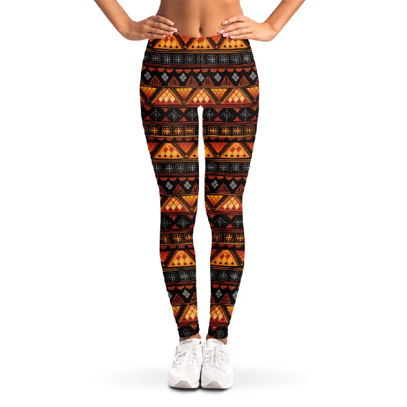 Native Tribal African Pattern Print Women's Leggings Stylish Sporty Performance Leggings Native Tribal African Pattern Print Women's Leggings Stylish Sporty Performance Leggings