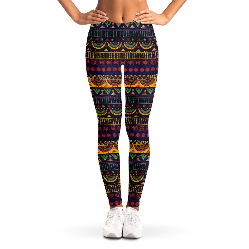 Native Tribal Indian Pattern Print Women's Leggings Fashionable Embroidered Detail Leggings Native Tribal Indian Pattern Print Women's Leggings Fashionable Embroidered Detail Leggings