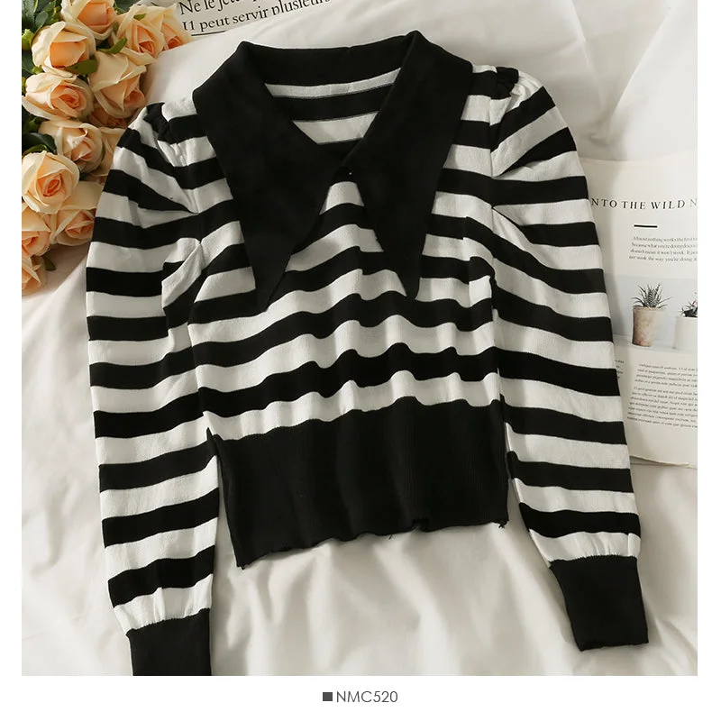 Niche short versatile stripe slim Lapel T-shirt 1887 Welt Pockets Slit Pockets Flap Pockets Niche short versatile stripe slim Lapel T-shirt 1887 Welt Pockets Slit Pockets Flap Pockets