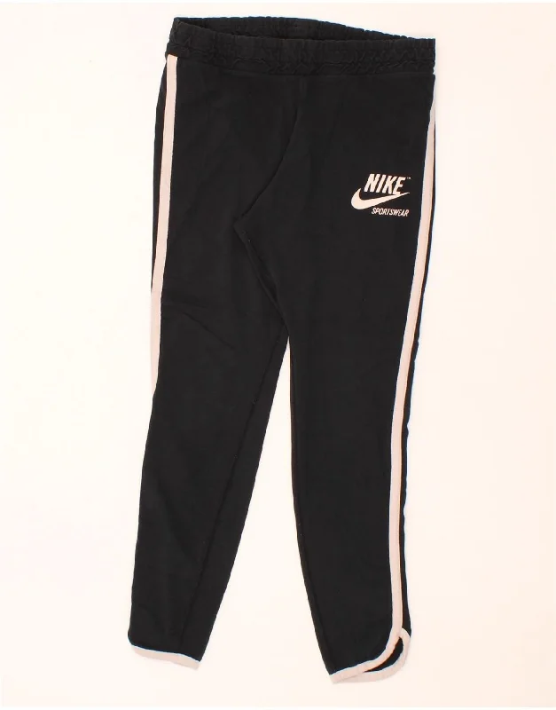 NIKE Womens Graphic Leggings UK 14 Large Black Cotton Trendy Sporty Compression Leggings NIKE Womens Graphic Leggings UK 14 Large Black Cotton Trendy Sporty Compression Leggings